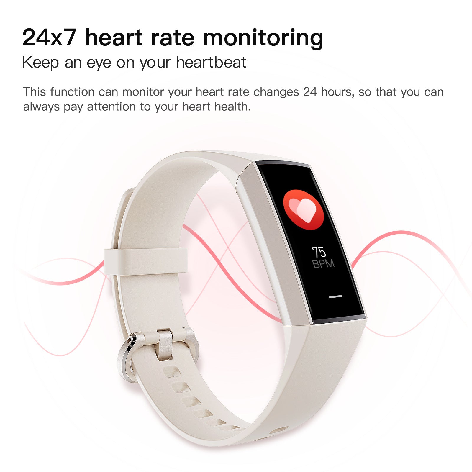 Aman Baisla Shop smart AMOLED fitness bracelet with 24x7 heart rate monitoring feature for health tracking